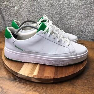 Kizik‎ Vegas Sneakers M 11 W 12.5 White Green Leather Hands-Free Slip On Shoes